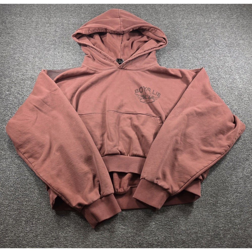 Boys Lie Radioactive Angels Remix Hoodie Cropped Womens One Size